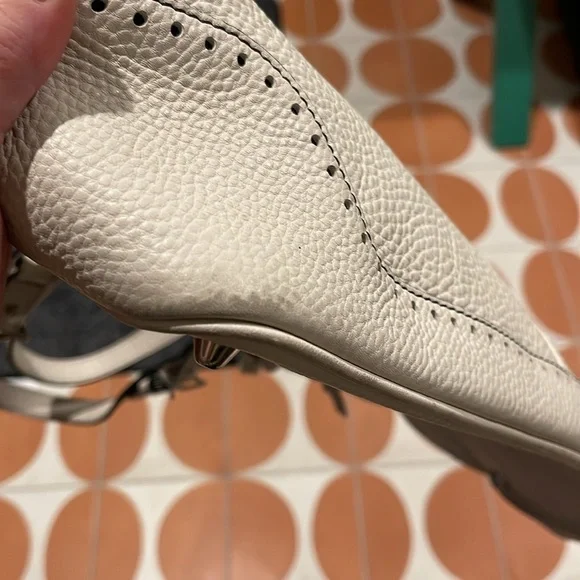 Coach Hampton Pebbled Leather Tassel Satchel Handbag Shoulder Purse Beige - Picture 6 of 9